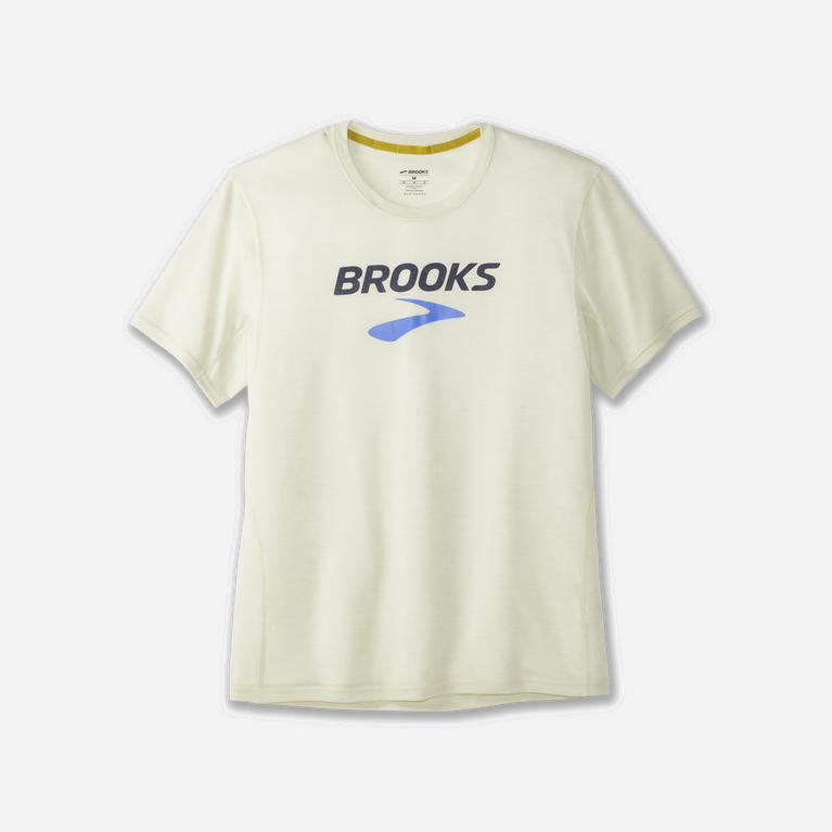 Brooks Distance Graphic Hardloopshirt voor Heren Wit (ZSETN-7012)